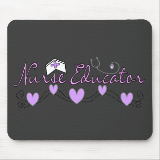 Nurse Educator Pink Hearts Design Mouse Pad