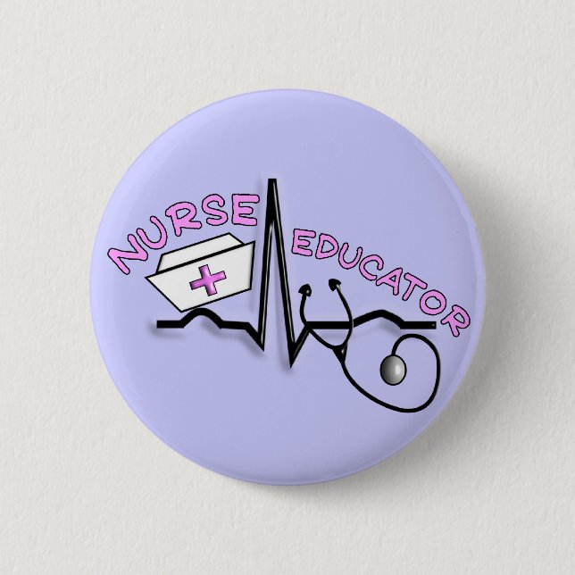 Nurse Educator QRS and Nurse Cap Design Button (Front)
