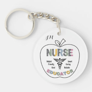 Nurse Educator Qualities/Apple Personalized Keychain