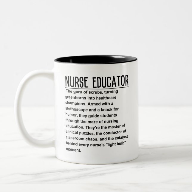 Nurse educator Two-Tone coffee mug (Left)