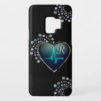 Nurse EKG heart and jewel Case-Mate Samsung Galaxy S9 Case