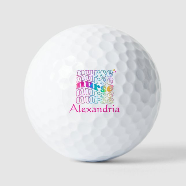 Nurse Elegant Color Golf Balls (Front)