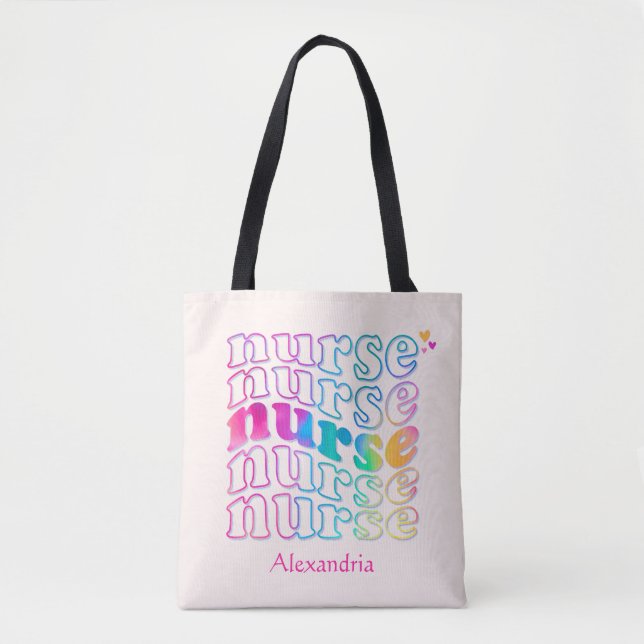 Nurse Elegant Color Tote Bag (Front)