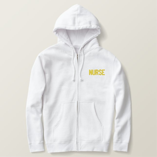 NURSE  EMBROIDERED HOODIE (Design Front)