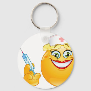 nurse emoji keychain