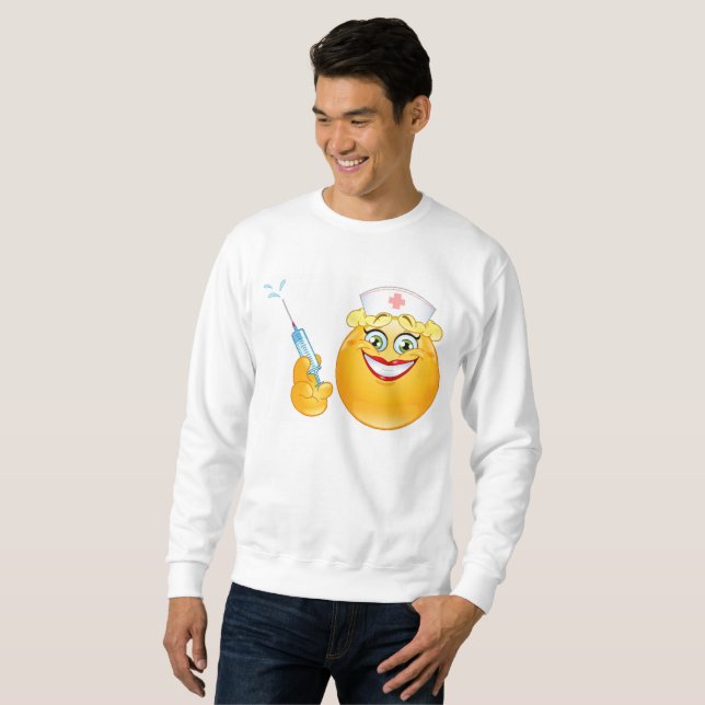 nurse emoji mens sweatshirt (Front Full)