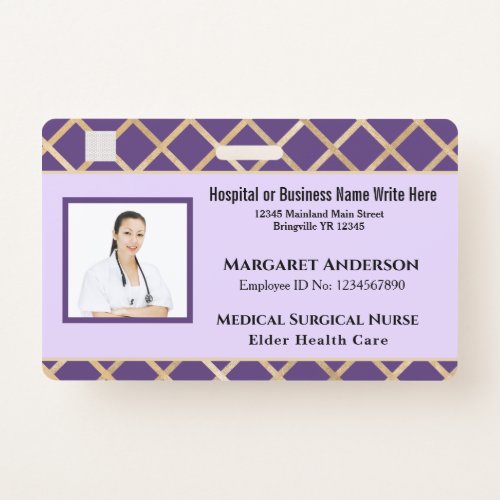 Nurse Employee ID Identification Card Custom Badge