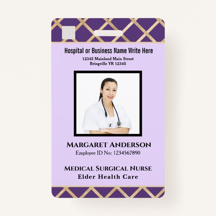 Nurse Employee ID Identification Card Custom Badge