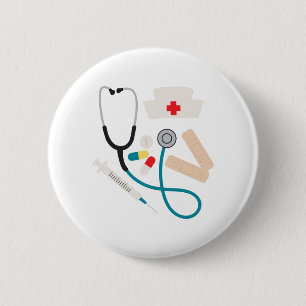 Nurse Equipment Pinback Button