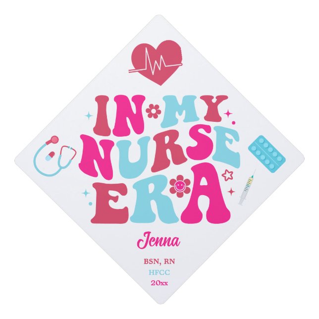 Nurse Era BSN Nursing Graduation Cap Tassel Topper (Front)