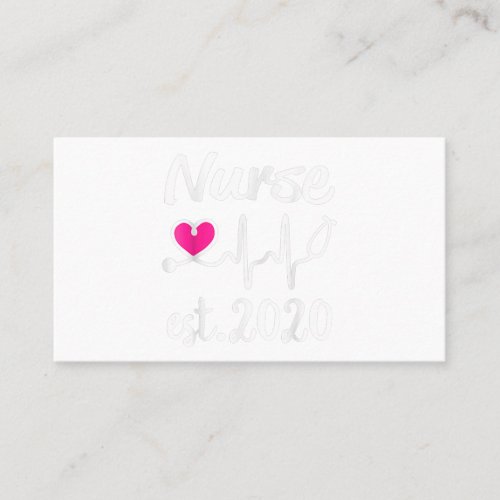 Nurse Est 2020 RN Nursing School Graduation Business Card