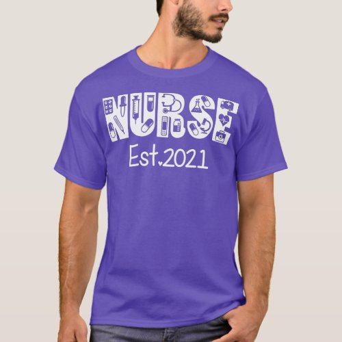 Nurse Est 2023 RN Nursing School Graduation Gradua T_Shirt