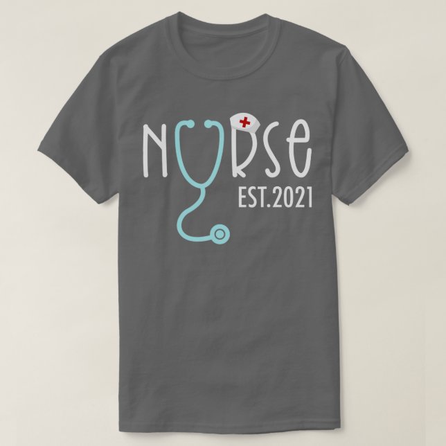Nurse Est 2023 RN Nursing School Graduation Gradua T-Shirt (Design Front)