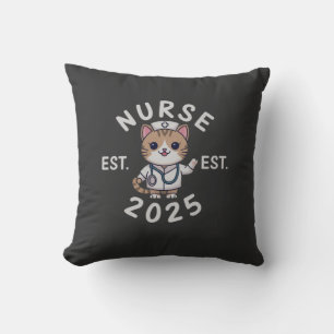 Nurse Est 2025: Celebrate the Future of Nursing Throw Pillow