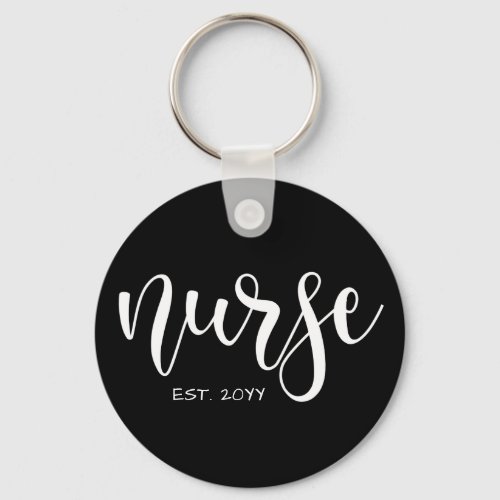 Nurse Est Custom Year Student Nurse RN graduatio Keychain