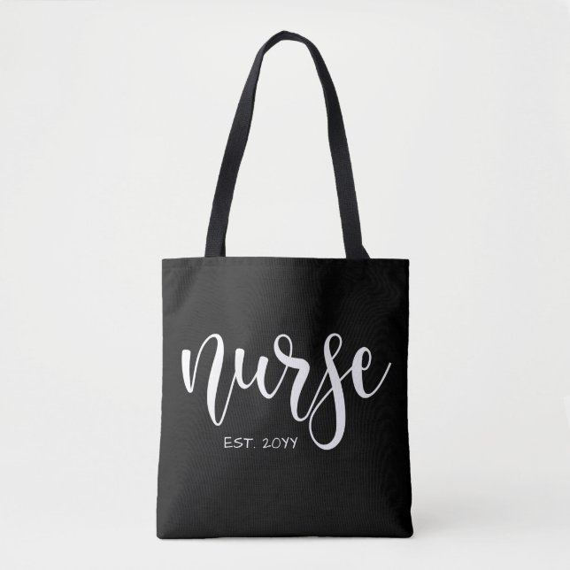 Nurse Est Custom Year Student Nurse RN graduation Tote Bag (Front)
