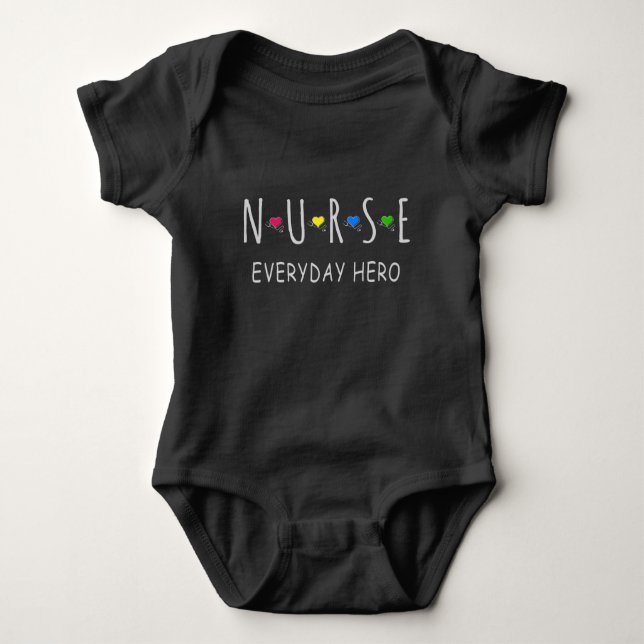 Nurse Everyday Hero Baby Bodysuit (Front)