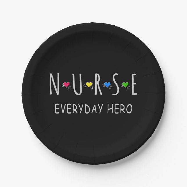 Nurse Everyday Hero Paper Plates (Front)