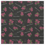 Nurse Fabric Feminine Flowers Black