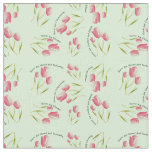 Nurse Fabric Tulips Design Light Green