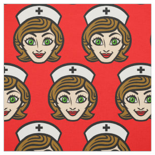 Nurse Face Pattern Fabric