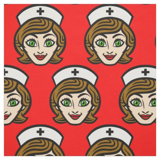 Nurse Face Pattern Fabric