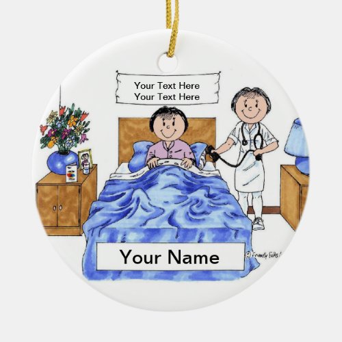 Nurse _ Female Adult Female Patient Ceramic Ornament