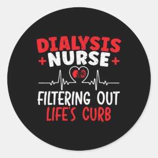 Nurse Filtering Heartbeat Classic Round Sticker