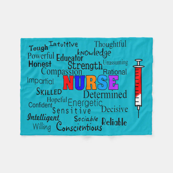 Nurse Fleece Blanket Describing Words Zazzle