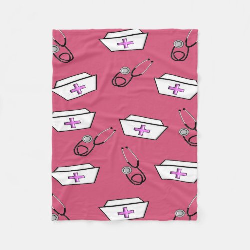 Nurse Fleece Blanket Pink