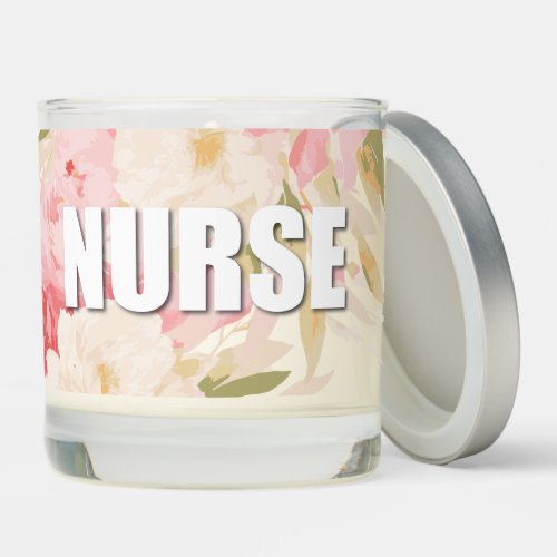 nurse floral design customizable color scented candle