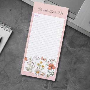 Nurse Floral Magnetic Notepad