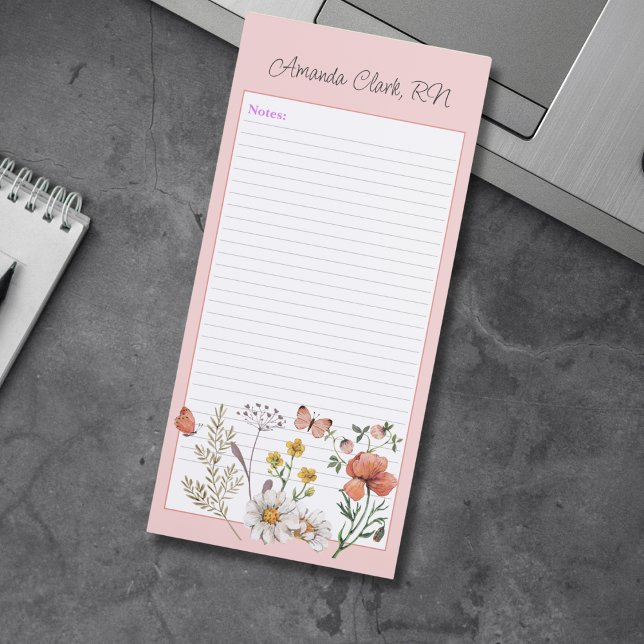 Nurse Floral Magnetic Notepad (Creator Uploaded)