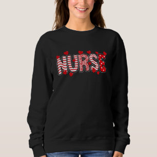 Nurse Floral Valentines Day Heart Stethoscope Cute Sweatshirt