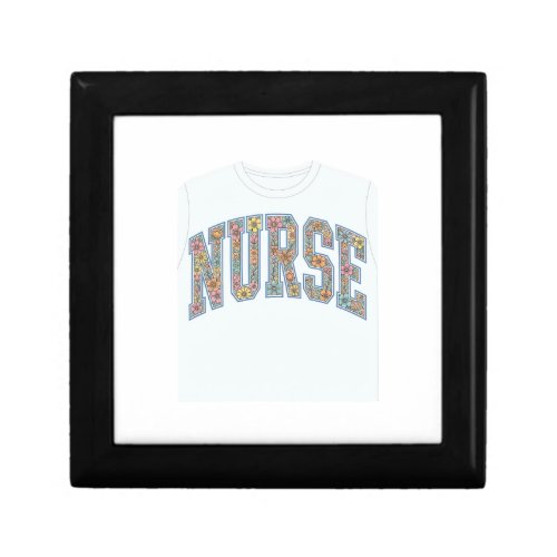 Nurse Floral Varsity Lettering Shirt Design_1 Gift Box