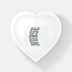 Nurse Floral Varsity Lettering Shirt Design_1 Paperweight