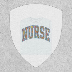 Nurse Floral Varsity Lettering Shirt Design_1 Patch