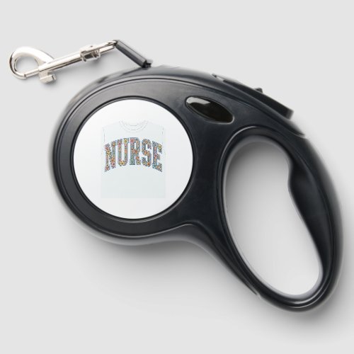 Nurse Floral Varsity Lettering Shirt Design_1 Retractable Pet Leash