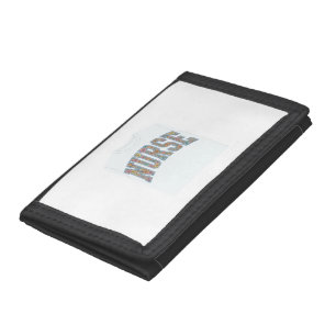 Nurse Floral Varsity Lettering Shirt Design_1 Trifold Wallet