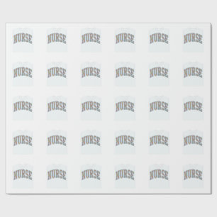Nurse Floral Varsity Lettering Shirt Design_1 Wrapping Paper