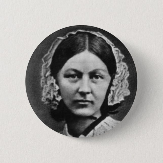 Nurse Florence Nightingale Portrait Pinback Button (Front)