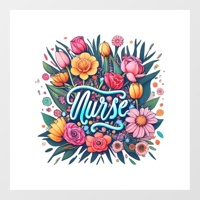 Nurse Flowers Nurse Floor Decals (Front)