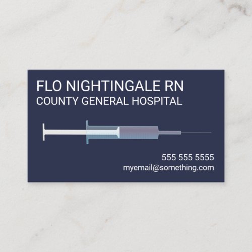 Nurse Flu Shot Blue Business Card