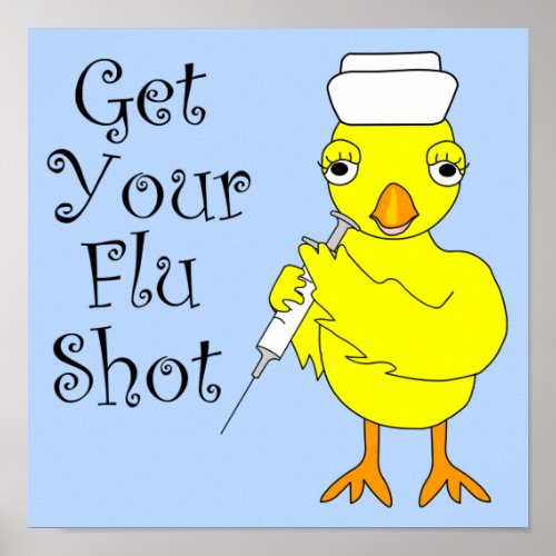 Nurse Flu Shot Chick Poster