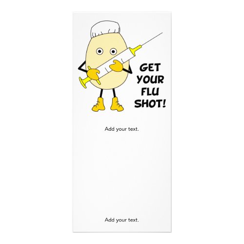 Nurse Flu Shot Egghead Rack Card