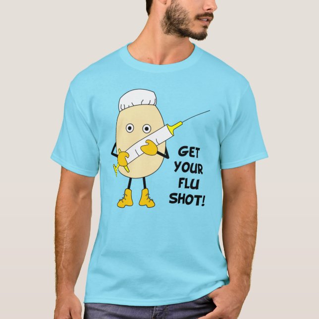 Nurse Flu Shot Egghead T-Shirt (Front)