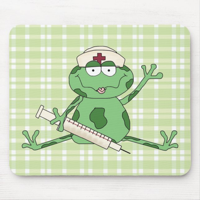 Nurse Frog Mouse Pad (Front)