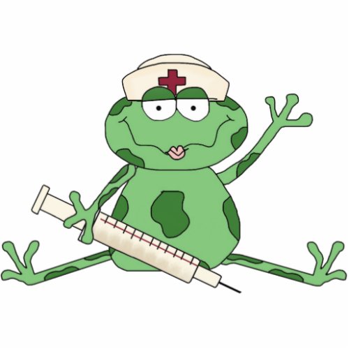 Nurse Frog Sculpture