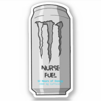 Nurse Fuel Monster Can Sticker