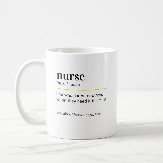 Nurse Funny Definition Gift Coffee Mug (Left)